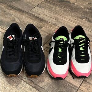 Nike Daybeak Women's Black and Pink Sneakers 2 pairs size 8